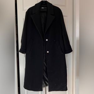 Zara Black Peacoat - image 1